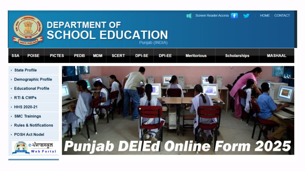 Punjab DElEd Online Form 2025