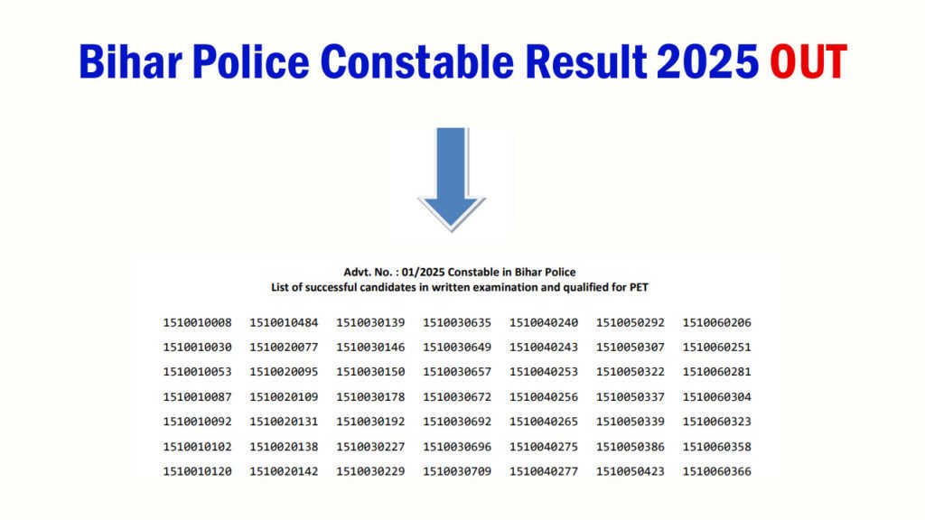 Bihar Police Constable Result 2025
