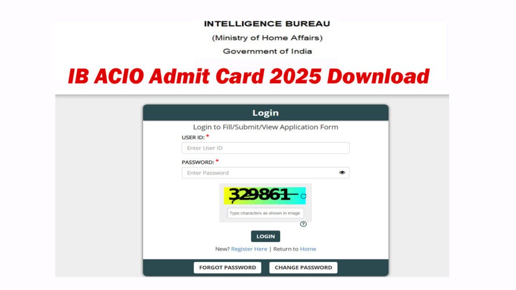IB ACIO Admit Card 2025
