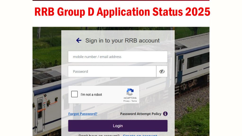 RRB Group D Application Status 2025