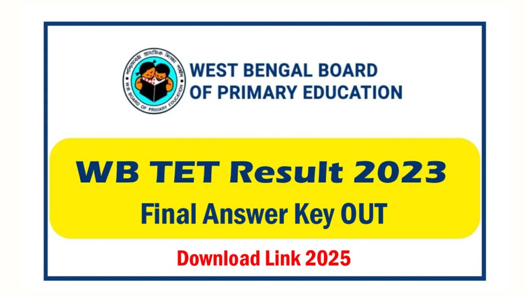 WB TET Final Answer Key 2025